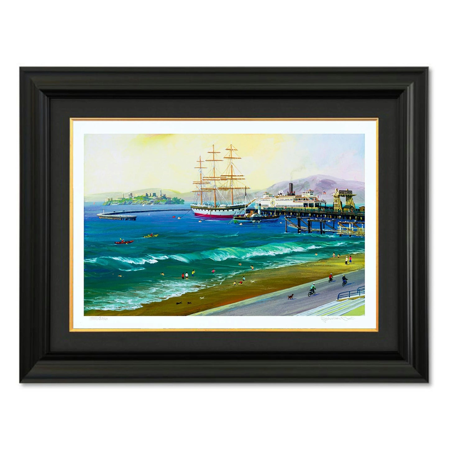 Alexander Chen - San Francisco Maritime State Historic Park (UNFRAMED) - 13.5" x 19.5" Seriolithograph - Artman