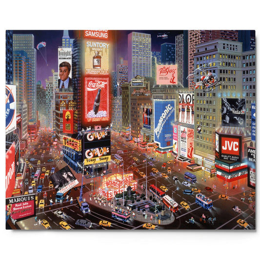 AN EVENING IN TIMES SQUARE (AlumaGraph) 16" x 20" by Alexander Chen