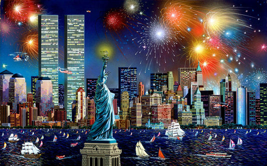 Alexander Chen - Manhattan Celebration (UNFRAMED) - 22" x 36" Giclee | Seriolithograph - Artman