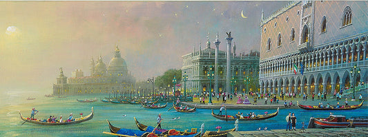 Alexander Chen - San Marco Italy Day and Night (UNFRAMED) - 10" x 28" Seriolithograph - Artman