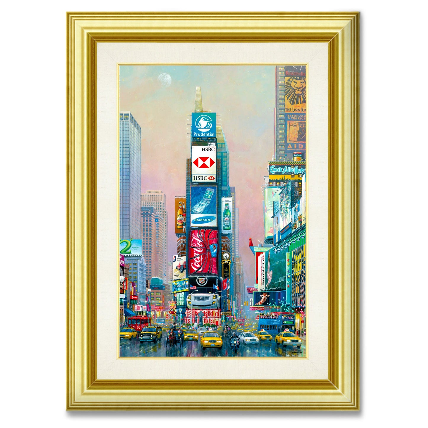 Alexander Chen - Times Square North (v) (UNFRAMED) - 17.5" x 11.5" Seriolithograph - Artman