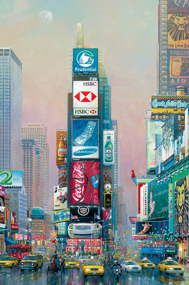Alexander Chen - Times Square North (v) (UNFRAMED) - 17.5" x 11.5" Seriolithograph - Artman