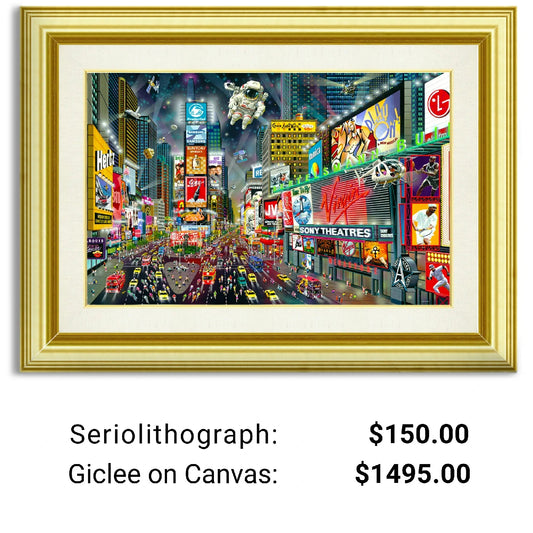 Alexander Chen - Times Square Panorama (UNFRAMED) - 11.5" x 17.5" Seriolithograph | Giclee - Artman
