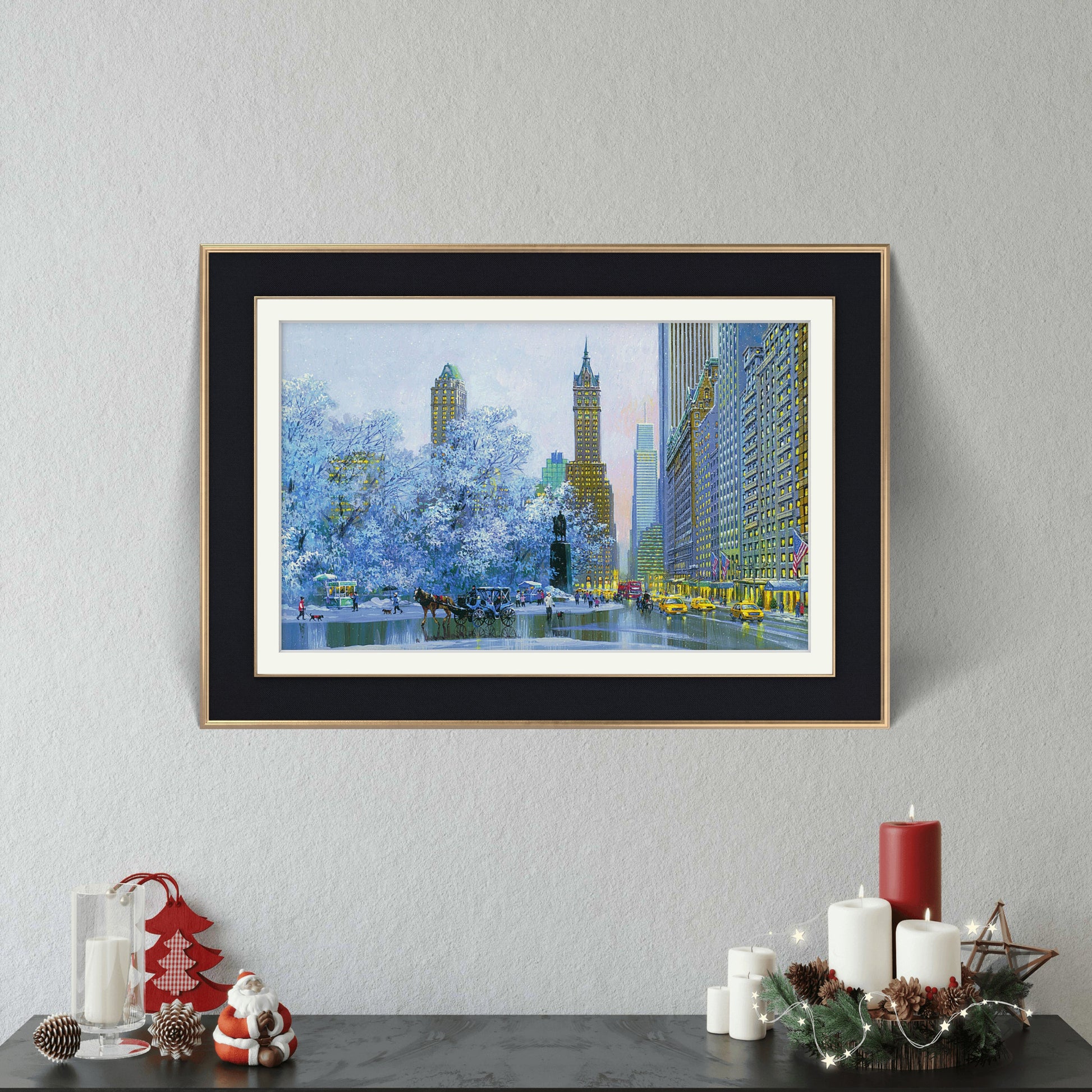 Central Park South and Center Drive (UNFRAMED) by Alexander Chen - 11.5" x 17.5" Seriolithograph - Artman