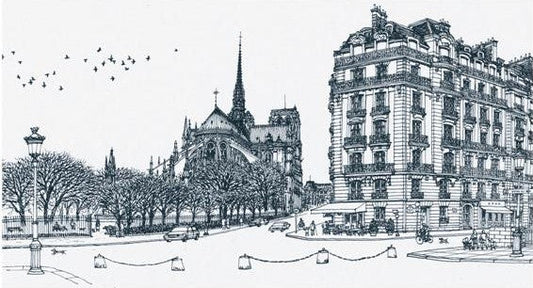 Notre Dame Winter with Artist Remarque and Chinese chop Mark (UNFRAMED) by Alexander Chen - Artman