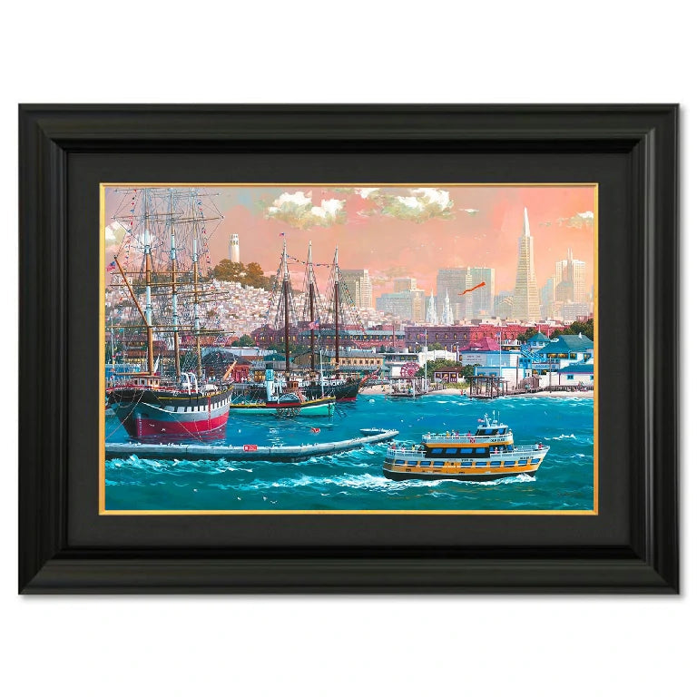 Old Blue and San Francisco Maritime Park (UNFRAMED) by Alexander Chen - Giclee | Seriolithograph - Artman