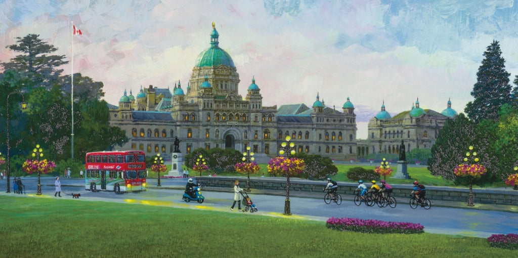 Parliament Buildings, Victoria by Alexander Chen - 2023 Limited Edition Seriolithograph