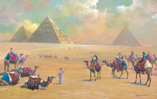 Pyramids (UNFRAMED) by Alexander Chen - Seriolithograph - Artman