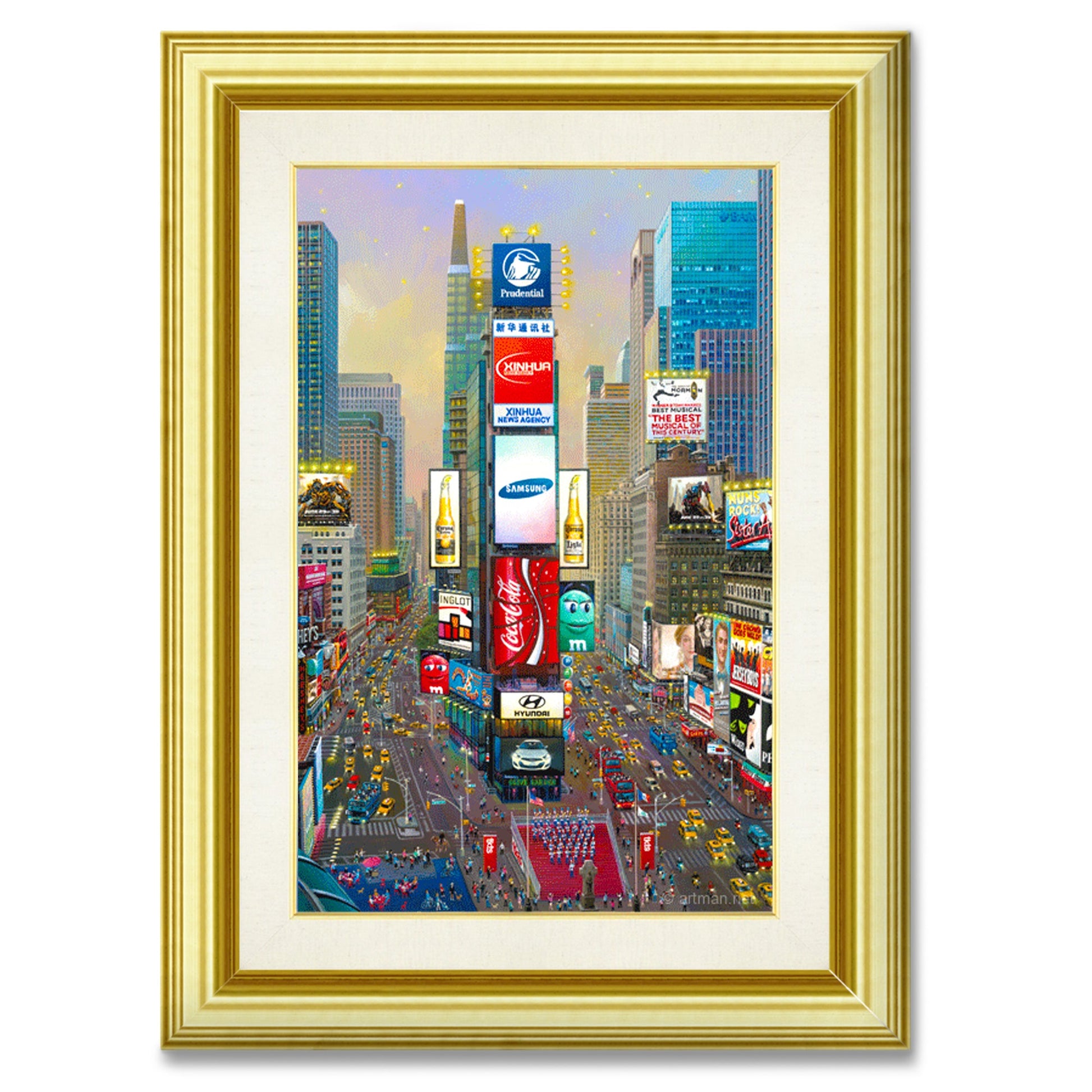Times Square Twilight (v) (UNFRAMED) by Alexander Chen - 17.5" x 11.5" Seriolithograph - Artman