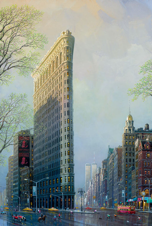 Painting - Alexander Chen - Flatiron Building (UNFRAMED) - 17.5" x 11.5" Seriolithograph - Artman